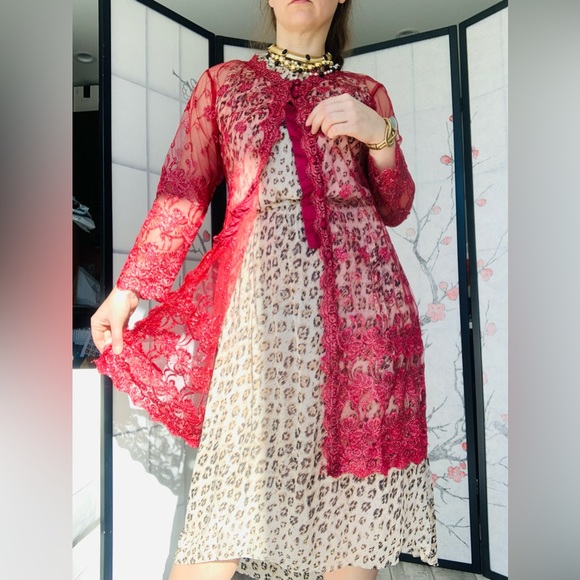 Anthropologie Metallic Mesh Mermaidcore Indie Sleeze INDIAN Tribal Core - Picture 15 of 16